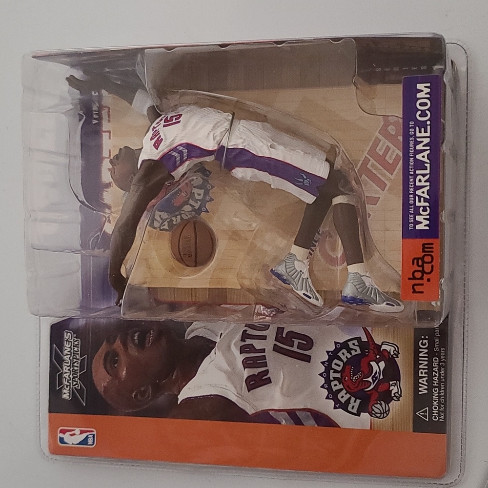 Sealed NBA Series 1 Vince Carter McFarlane Toys Action Figure White Jersey.￼